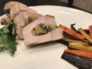 Morel Stuffed Pork Chops