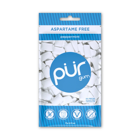Peppermint aspartame free gum - 55pc