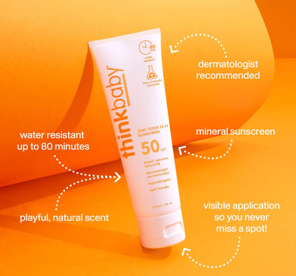 Thinkbaby Safe Sunscreen SPF 50 -3oz