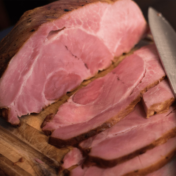 Baked and Sliced Bone-In Ham Roast