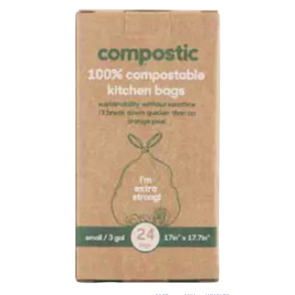 Trash Bags - Home Compostable - 3 gal - 24 pack