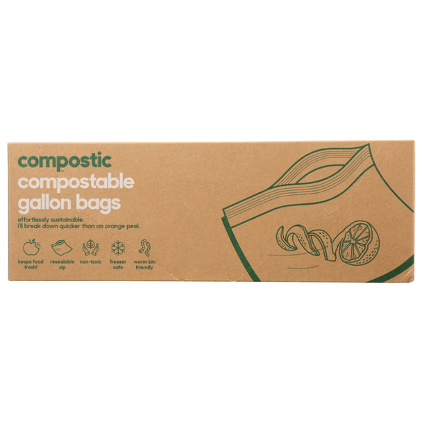 Gallon Bags - Home Compostable - 10 pack