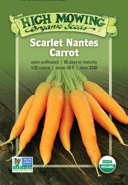 Scarlet Nantes Carrot - ~340 to 1200 seeds