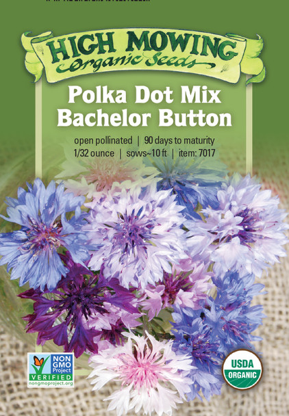 Polka Dot Bachelor Button - ~200 seeds