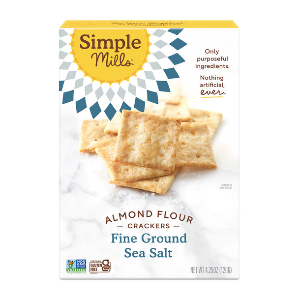 Fine Ground Sea Salt Almond Flour Crackers - 4.25oz