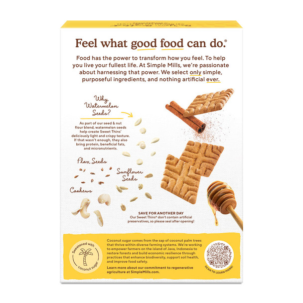 Honey Cinnamon Seed & Nut Flour Sweet Thins - 4.25oz