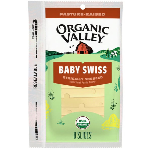 Alpine Style Baby Swiss Cheese Slices - 6oz