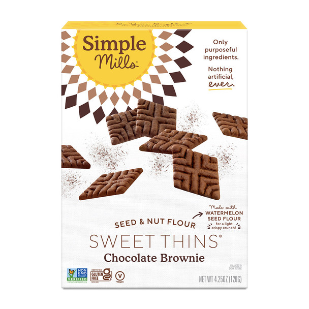 Chocolate Brownie Seed & Nut Flour Sweet Thins - 4.25oz