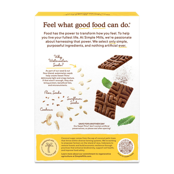 Mint Chocolate Seed & Nut Flour Sweet Thins - 4.25oz