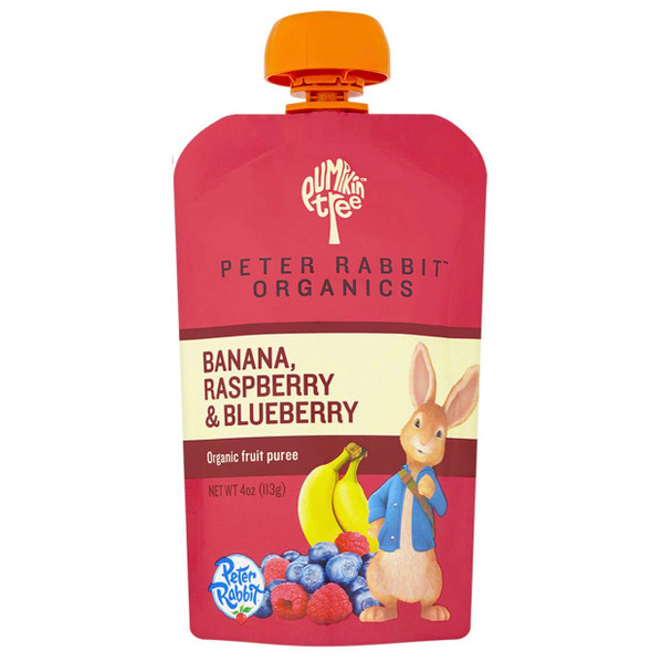 Peter Rabbit Organics Fruit Puree, Banana Raspberry & Blueberry