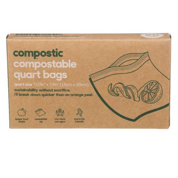 Compostable Quart Bags - 20ct