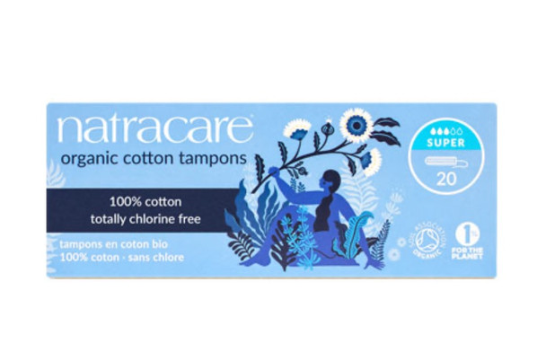 Super Non-Applicator Organic Cotton Tampons - 20ct