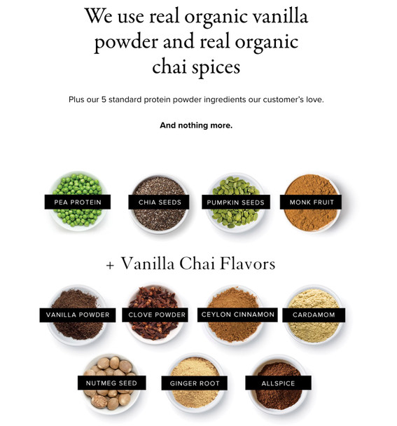 Plant Based Vanilla Chai Protein Powder - 1.35lbs