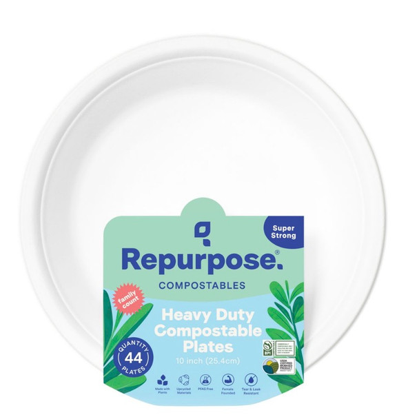 Compostable Dinner Plates 10" - 44ct