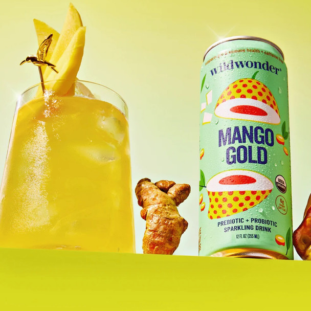 Pre and Probiotic Sparkling Drink - Mango Gold - 12oz
