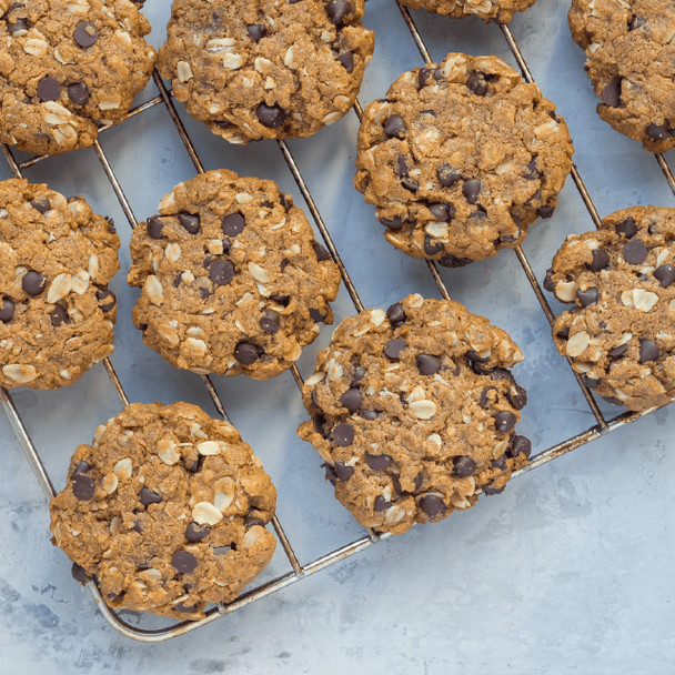 Freshly Baked Walnut Oatmeal Chocolate Chip Cookies