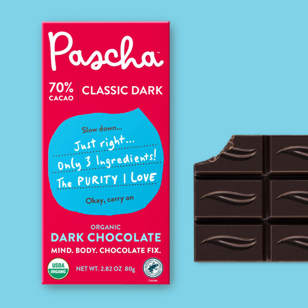 Organic Dark Chocolate Bar from Pascha Chocolate Co