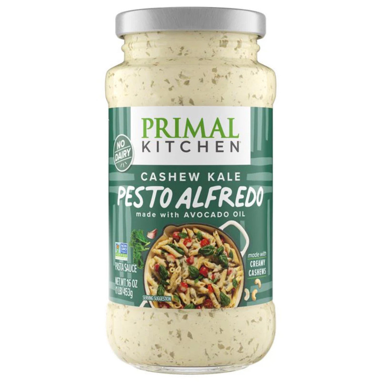 Creamy Cashew Kale Pesto Alfredo Sauce - 16oz