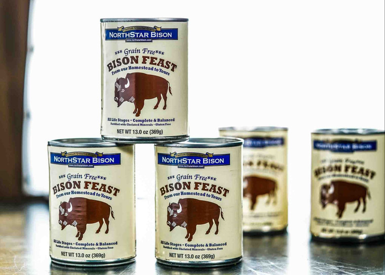 Bison Feast Canned Dog Food - 1 lb