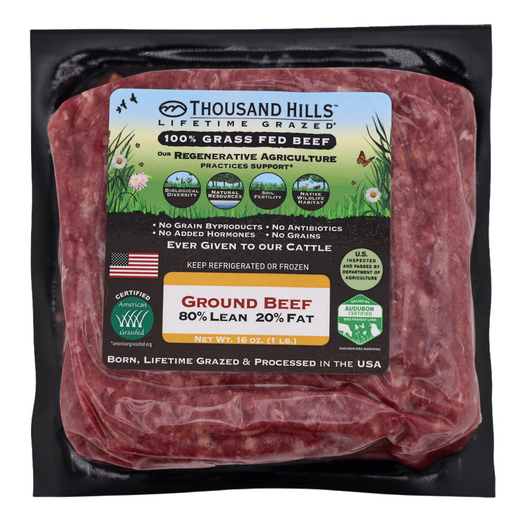 Ground Beef - Grass Fed - 80/20 - 16oz