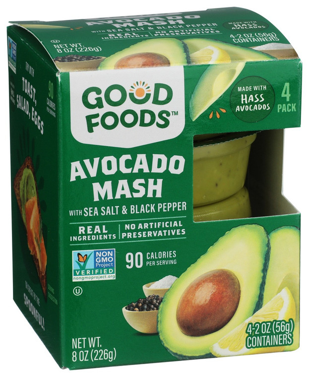 Avocado Mash Single Serve Cups - 8 oz (4 x 2 oz) - 8 oz