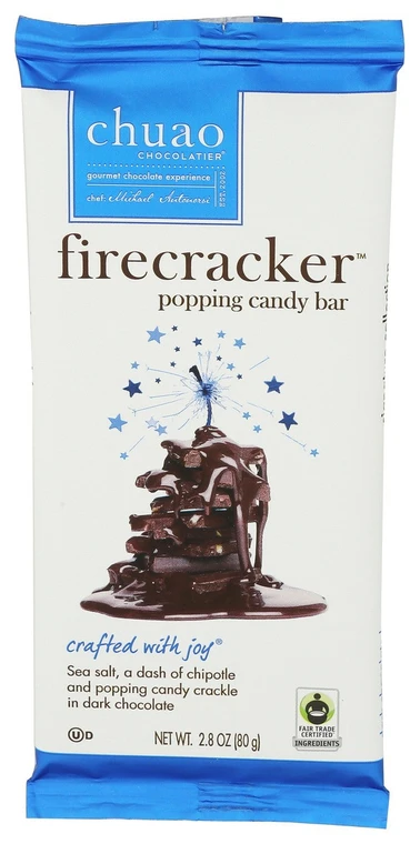 Firecracker Dark Chocolate Bar - 2.8 oz