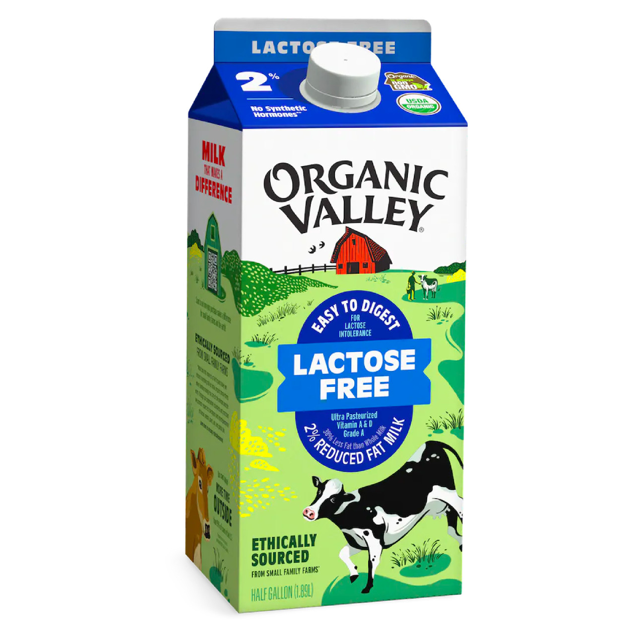 ORGANIC VALLEY 2% Lactose-Free Milk - Half Gallon
