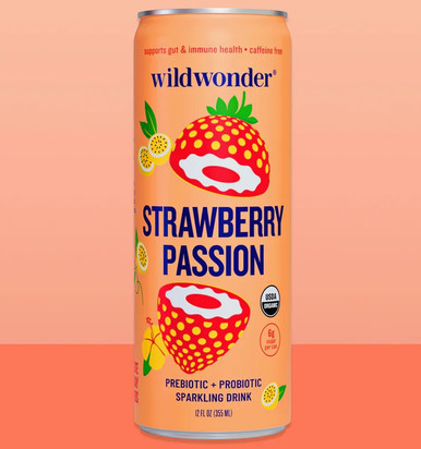 WILDWONDER Pre and Probiotic Sparkling Drink - Strawberry Passion