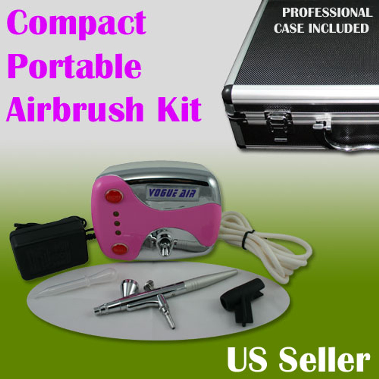 Compact Portable Airbrush Air Compressor Kit Gravity Feed Spray Makeup  Tattoo