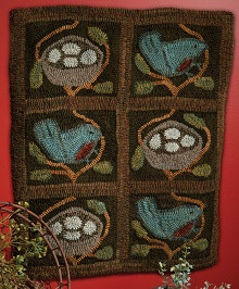 The Sounds of Spring Hooked Rug Pattern by Tonya Robey of Mad Hen