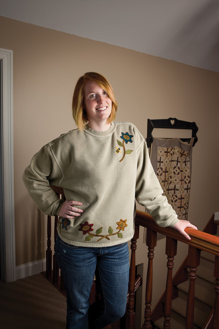 Wool Applique Sweatshirt by Lisa Bongean