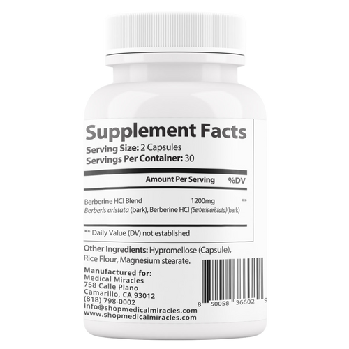 Medical Miracles Berberine Capsules 1200mg