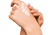 hand with cream on it