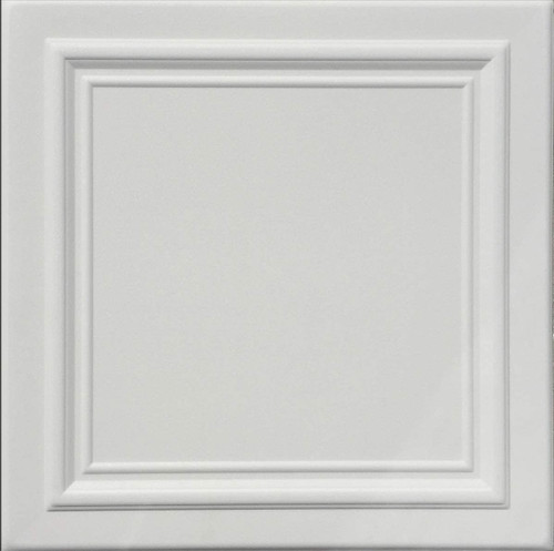 White Zeta White Foam Decorative Ceiling Tile