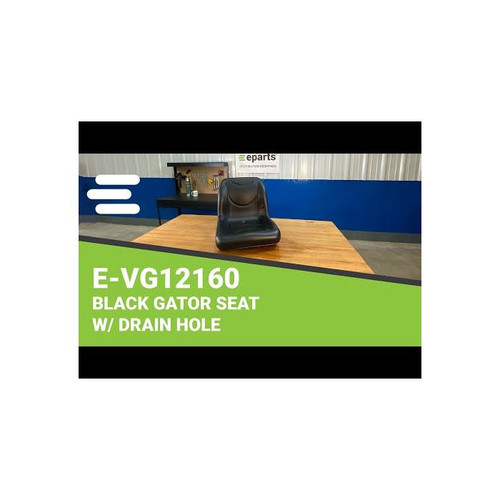 Two E-VG12160 (2pcs) Black Seats for John Deere Gator w/Drain Hole (M-Gator, E, Turf, TX 4X2, TH Turf, XUV550, 4X4 HPX, 4X2 Trail, 6X4 Trail ++)