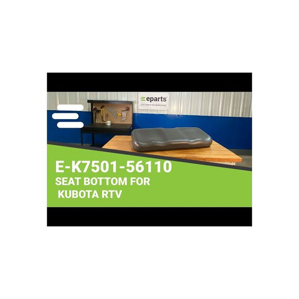 E-K7501-56110 Gray Seat Bottom for Kubota RTV RTV900XTW (Worksite Orange Model/XT),