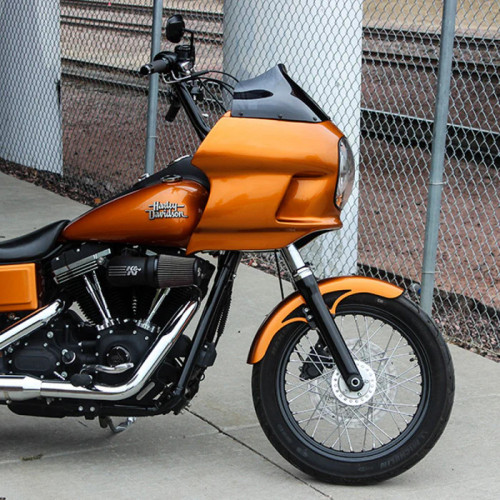 Klock Werks 19" Tire Hugger Front Fender Fit Kit for Harley-Davidson 2006-2017 Dyna and 2018-2026 Softail Street Bob