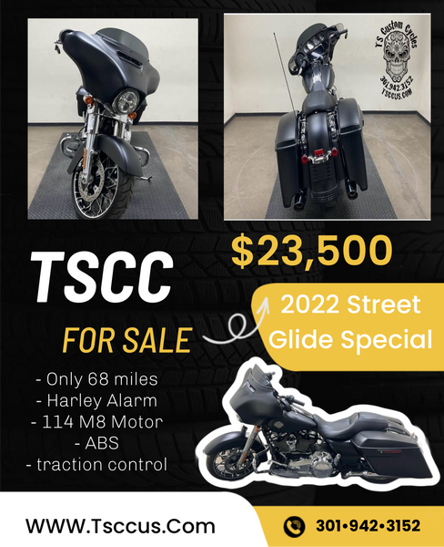 FOR SALE 2022 HARLEY-DAVIDSON FLHXS STREET GLIDE SPECIAL $23,500