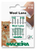 Size 110/18 specially shaped high quality embroidery needle for thicker woollen embroidery threads such as MADEIRA Lana No. 12. 

Specialised scarf prevents skipped stitches and thread breakage.

Each card contains 5 needles.