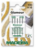 Size 100/16 specially shaped high quality embroidery needle for thicker metallic embroidery threads such as MADEIRA Glamour No. 12 and MADEIRA Decora 12.

Specialised scarf prevents skipped stitches and thread breakage.

Each card contains 5 needles.