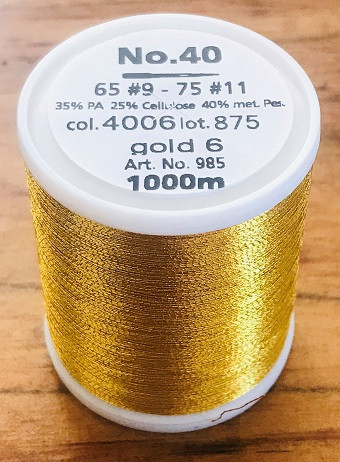 Fs40 Gold Thread FS No.40 1000m Col.4006 Gold 6 - Sewing Supplies