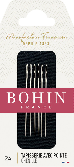 Bohin Chenille Double Eye Needles Size 24- 6/pkt