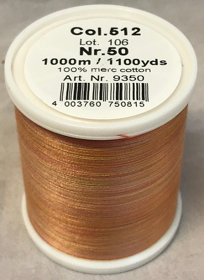 1000m Art.9350
100% mercerized cotton

Cotona No.50 is the perfect thread made of the best Egyptian cotton. Professionals choice for their home sewing and embroidery machine.

For best results we recommend the use of the MADEIRA universal embroidery needle #75/11 and the fine MADEIRA underthread Bobbinfil No. 80.