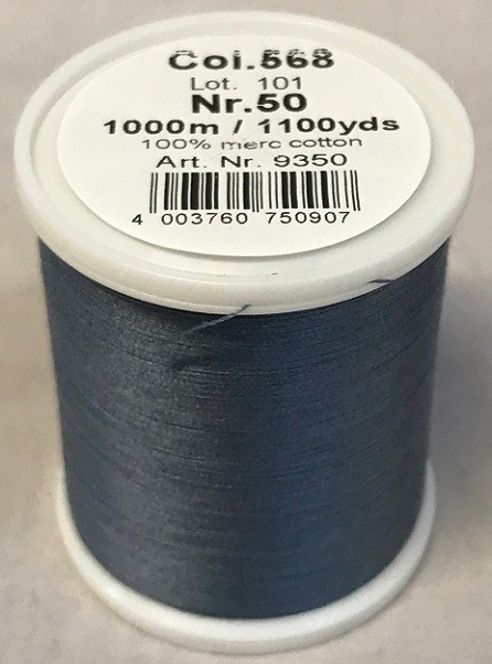 1000m Art.9350
100% mercerized cotton

Cotona No.50 is the perfect thread made of the best Egyptian cotton. Professionals choice for their home sewing and embroidery machine.

For best results we recommend the use of the MADEIRA universal embroidery needle #75/11 and the fine MADEIRA underthread Bobbinfil No. 80.