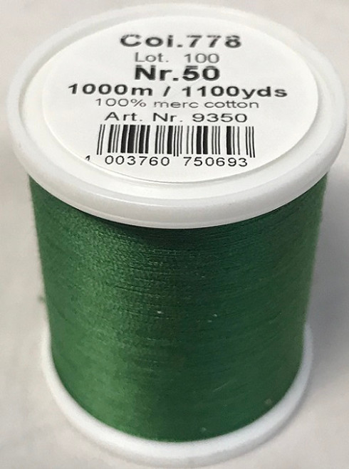 1000m Art.9350
100% mercerized cotton

Cotona No.50 is the perfect thread made of the best Egyptian cotton. Professionals choice for their home sewing and embroidery machine.

For best results we recommend the use of the MADEIRA universal embroidery needle #75/11 and the fine MADEIRA underthread Bobbinfil No. 80.