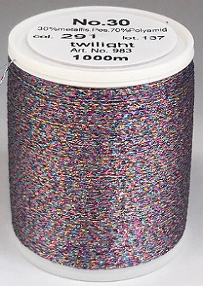 Unexpected textured dimension and dazzling embroidery is guaranteed with this sparkling metallised thread, exclusive to MADEIRA. Smoothly running festive and magnificent colours ensure glittering reflexes.