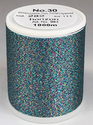 Unexpected textured dimension and dazzling embroidery is guaranteed with this sparkling metallised thread, exclusive to MADEIRA. Smoothly running festive and magnificent colours ensure glittering reflexes.