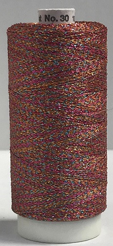 Unexpected textured dimension and dazzling embroidery is guaranteed with this sparkling metallised thread, exclusive to MADEIRA. Smoothly running festive and magnificent colours ensure glittering reflexes.