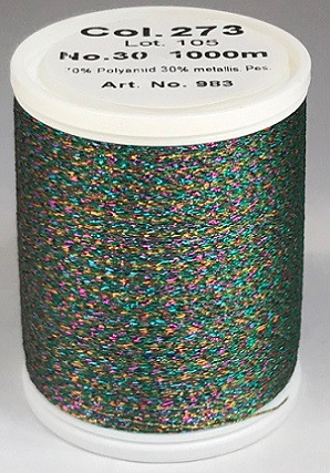 Unexpected textured dimension and dazzling embroidery is guaranteed with this sparkling metallised thread, exclusive to MADEIRA. Smoothly running festive and magnificent colours ensure glittering reflexes.