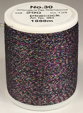 Unexpected textured dimension and dazzling embroidery is guaranteed with this sparkling metallised thread, exclusive to MADEIRA. Smoothly running festive and magnificent colours ensure glittering reflexes.

The Supertwist opal colours are denim-wash resistant have a deep richness and colour depth